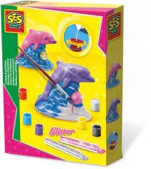 GIETEN EN SCHILDEREN GLITTER DOLFIJN (Hobby Pink)